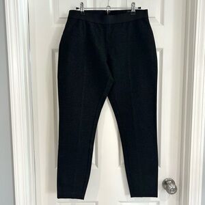 J. Crew Pixie Pants 10S Skinny Dark Gray Black Knit High Rise Zip Back Seam NWT